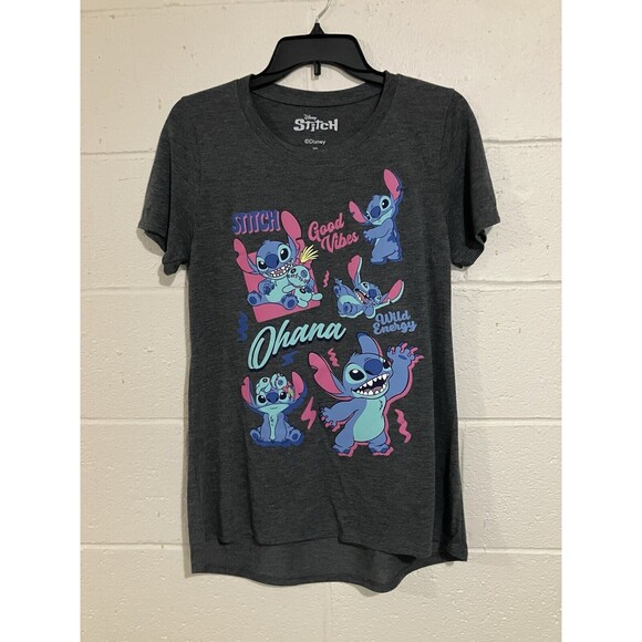 Disney Lilo And Stitch Good Vibes Wild Energy Ohana Adult T-Shirt Size M Medium - Picture 1 of 4